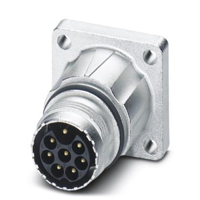 Phoenix Contact M17 Receptacle; ST-7EP1N8AW500S; Male; 8-Pin; N Key; Front Mount; Crimp Contacts